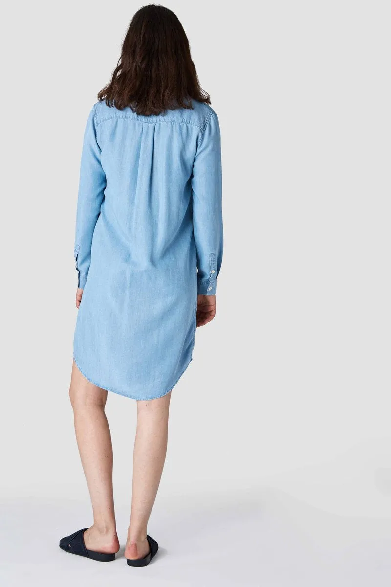 priscilla shirt dress blue