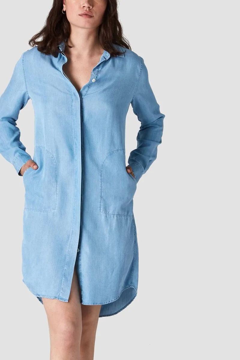 priscilla shirt dress blue