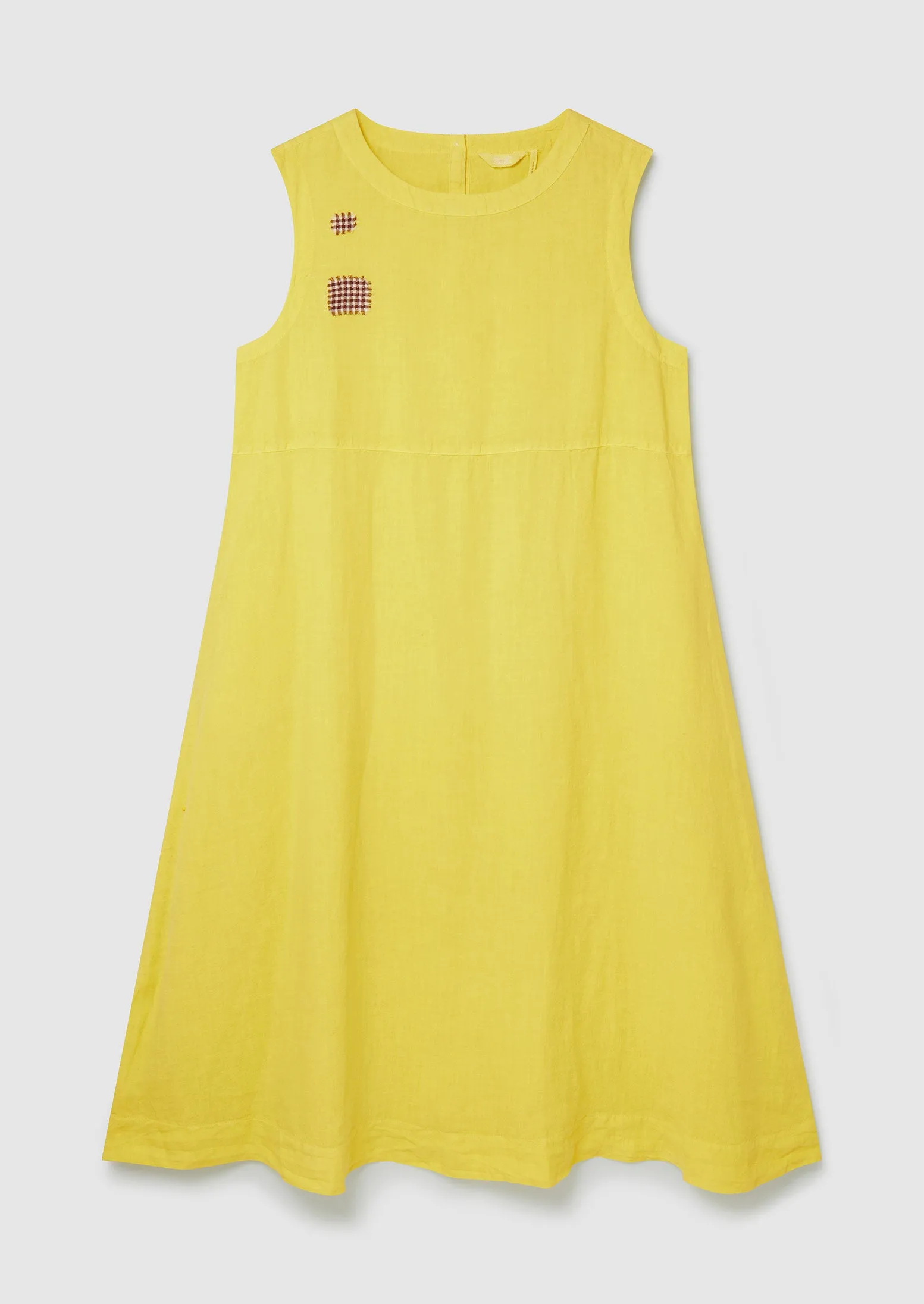 Renewed Garment Dyed Linen Easy Dress Size L | Yellow Glow