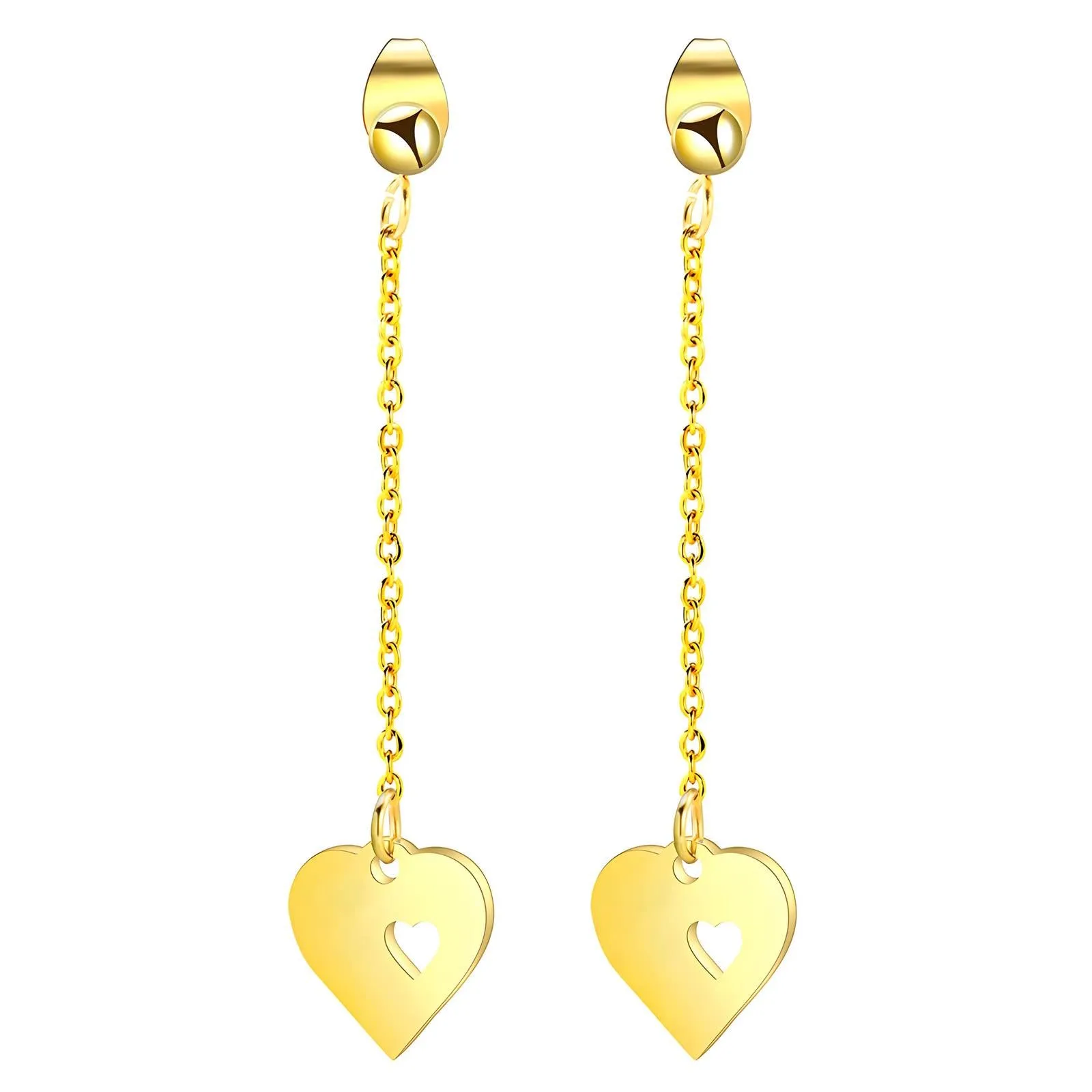 Reriti Intensity 18K gold plated Hearts Chain Earrings