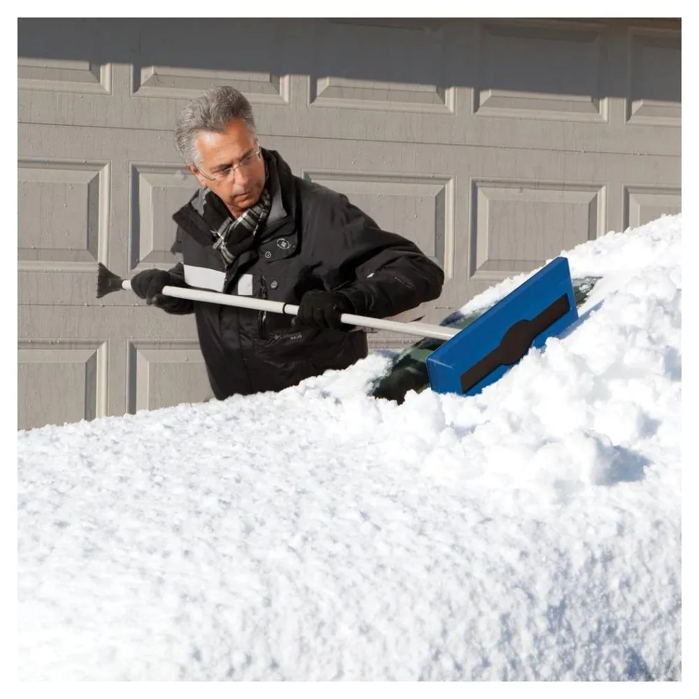 Snow Joe® 2-In-1 Telescoping Snow Broom   Ice Scraper