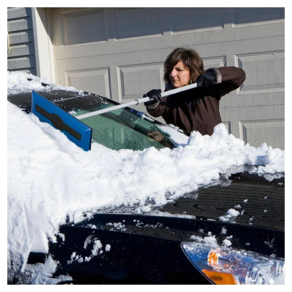 Snow Joe® 2-In-1 Telescoping Snow Broom   Ice Scraper