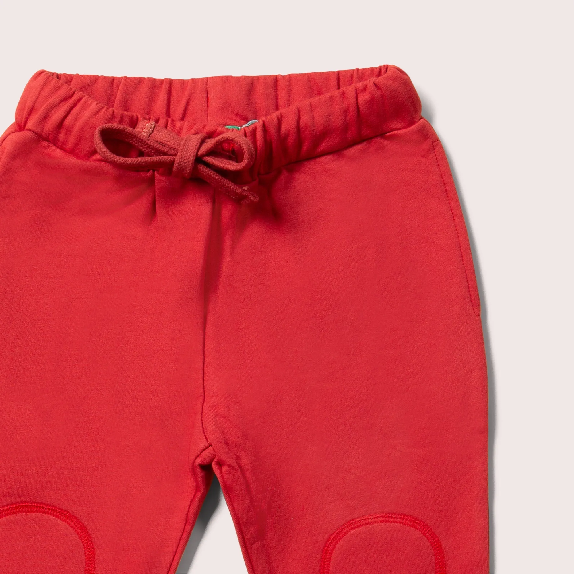 Soft Red Knee Patch Cosy Joggers