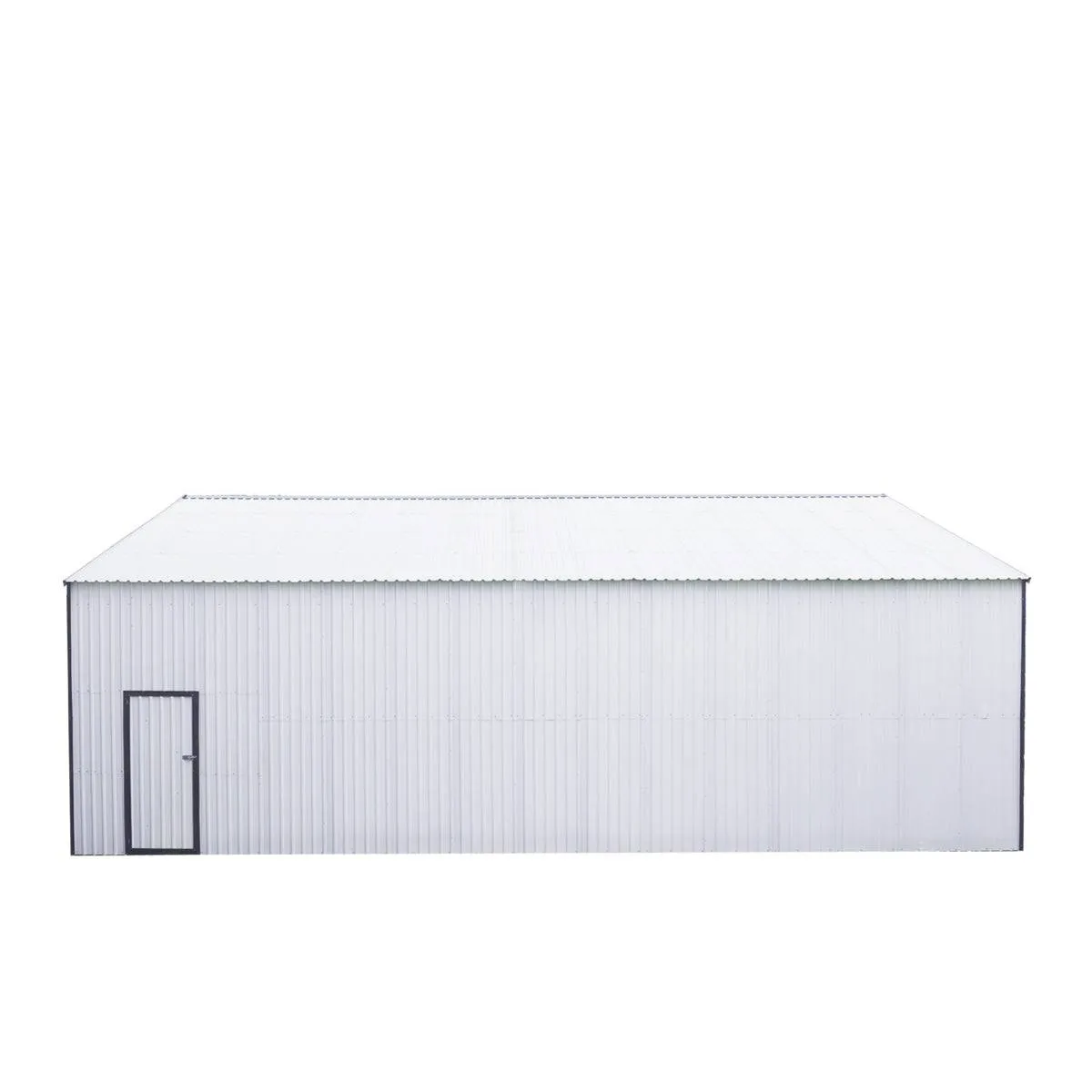 TMG Industrial 30’ x 40’ Metal Garage Shed with 11' High Double Front Doors, 17’ Peak Height, Side Entry Door, 1260 Sq-Ft Floor Space, TMG-MS3040