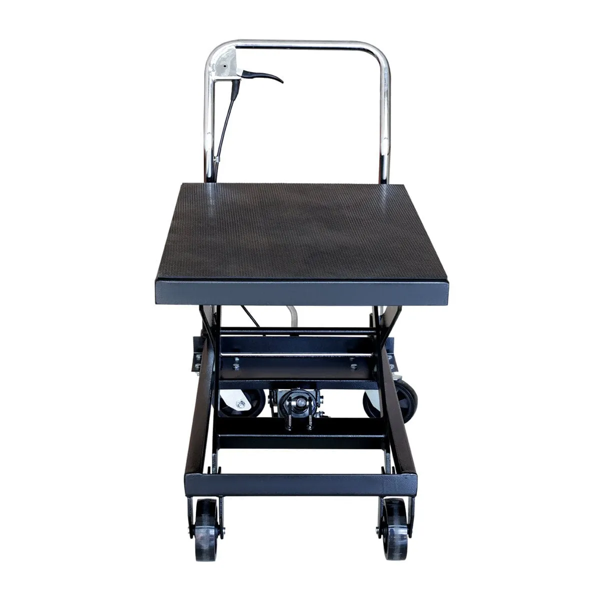 TMG Industrial 660-lb Mobile Scissor Lift Table, 30” Lifting Height, Foot Pedal Operation, Rubber Padded Tabletop, TMG-ALS03